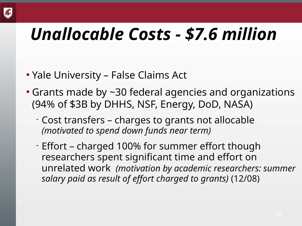 Award Administration Part Three: Audits and Audit - slide 52 of 79