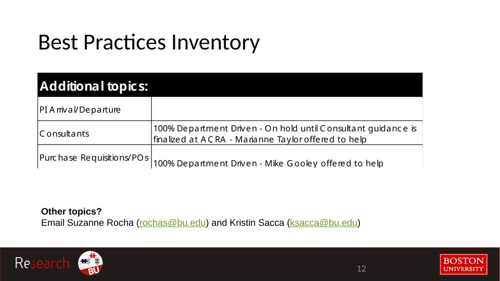 Advisory Council for Research Administration - slide 12 of 26