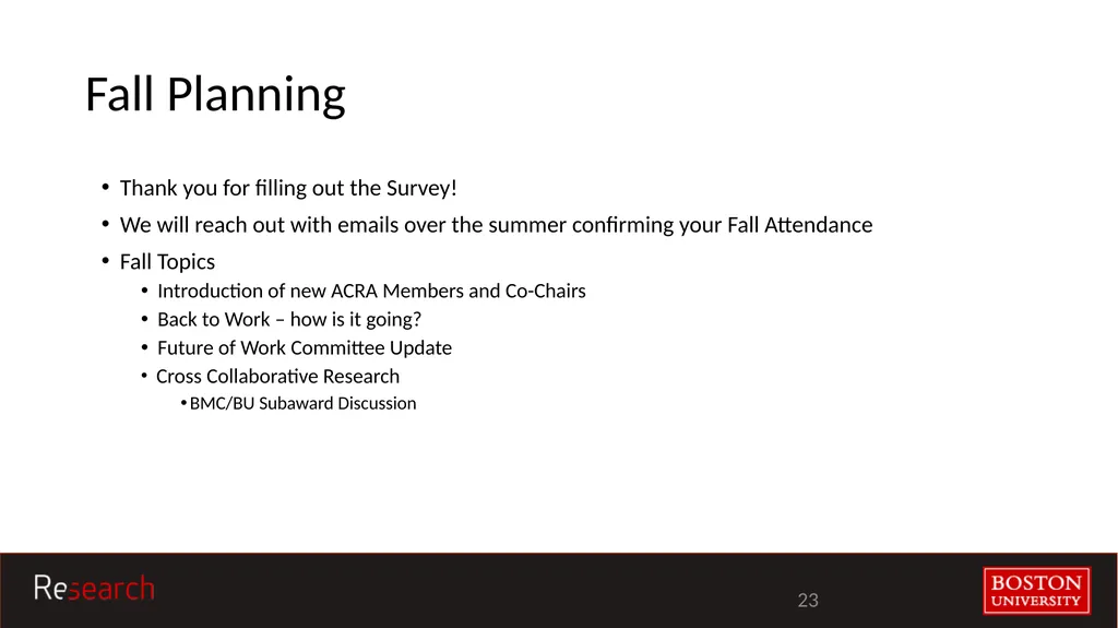 Advisory Council for Research Administration - slide 23 of 26