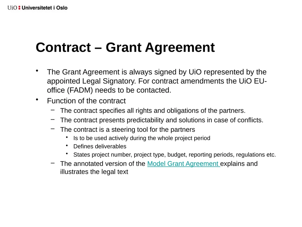 UiO EU-office 2020 Introduction to your EU-project - slide 7 of 33