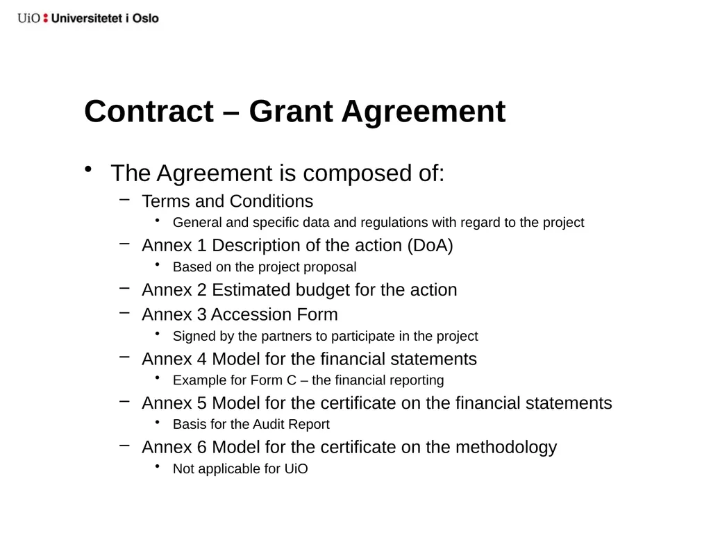 UiO EU-office 2020 Introduction to your EU-project - slide 8 of 33