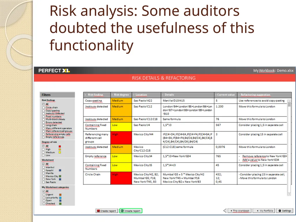 Auditing spreadsheets: With or without a tool? - slide 8 of 10
