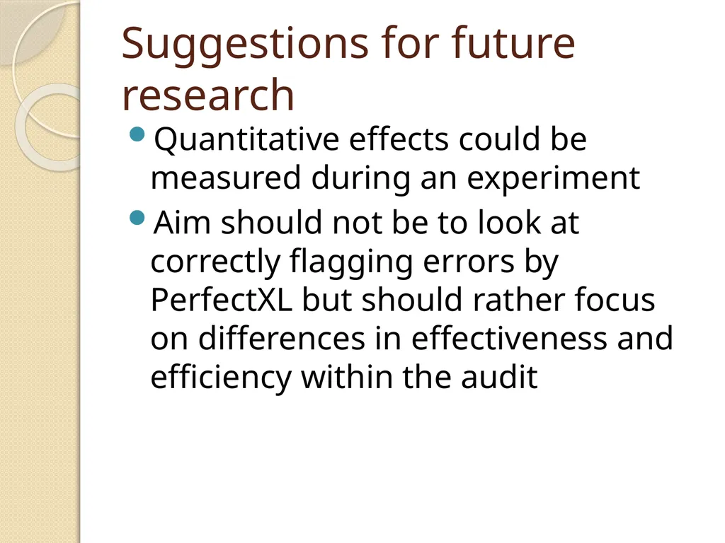 Auditing spreadsheets: With or without a tool? - slide 10 of 10