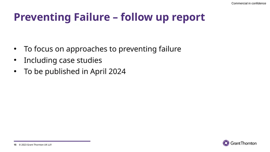 Preventing failure in local government Society of - slide 15 of 21