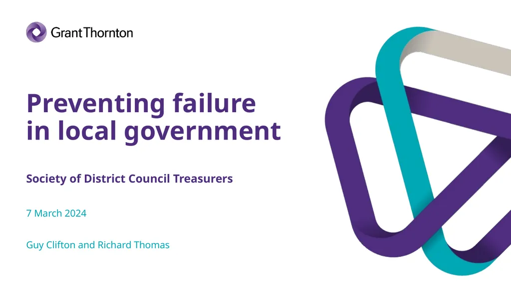 Preventing failure in local government Society of - slide 1 of 21