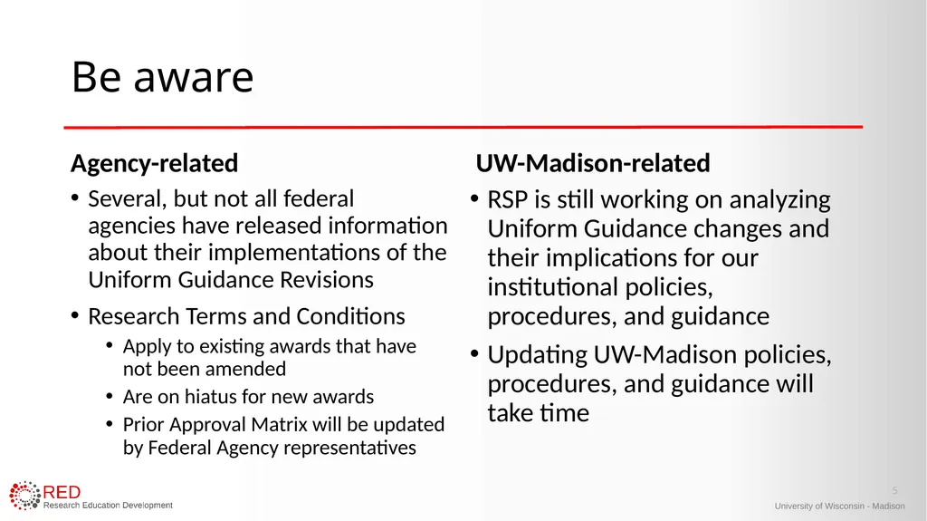 1 Research Administration Hot Topics Mark Sweet, - slide 5 of 34