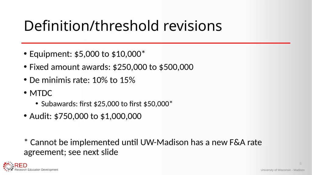 1 Research Administration Hot Topics Mark Sweet, - slide 8 of 34