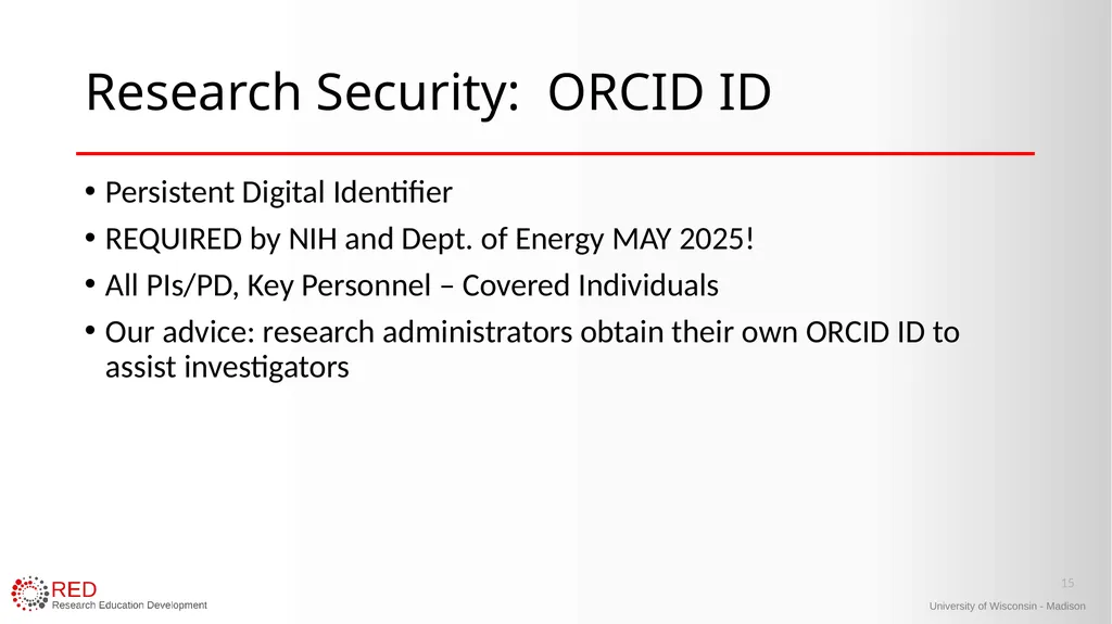 1 Research Administration Hot Topics Mark Sweet, - slide 15 of 34