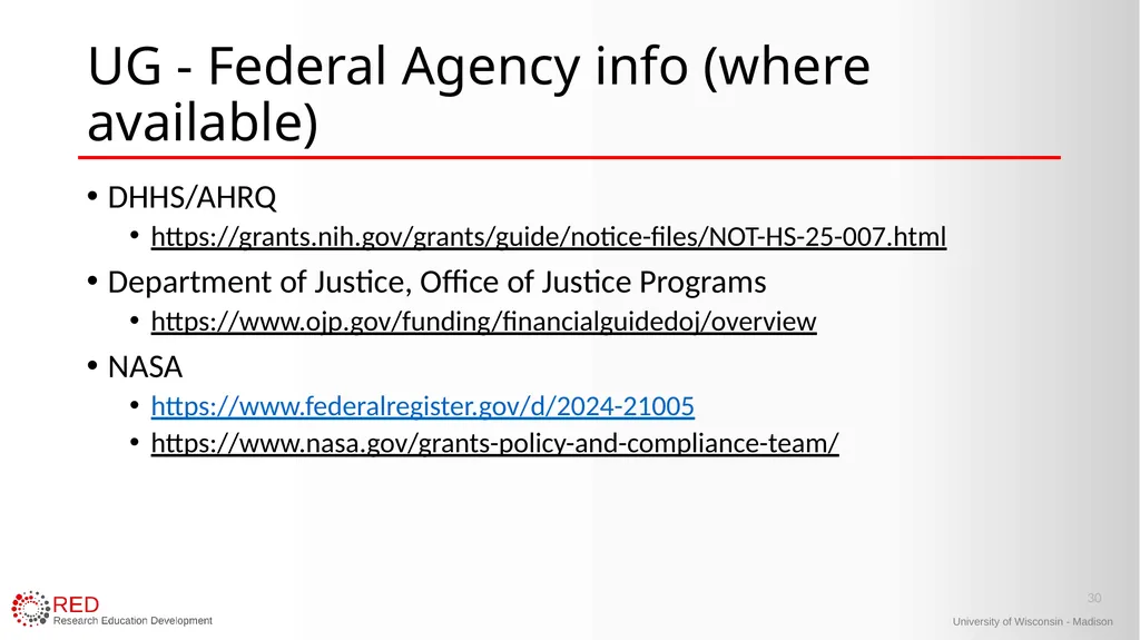 1 Research Administration Hot Topics Mark Sweet, - slide 30 of 34