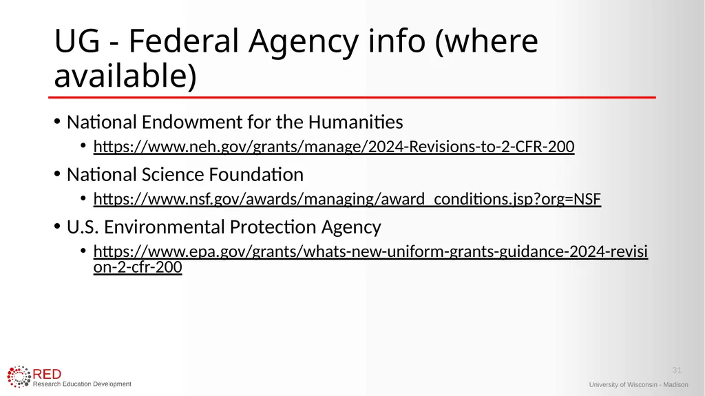 1 Research Administration Hot Topics Mark Sweet, - slide 31 of 34