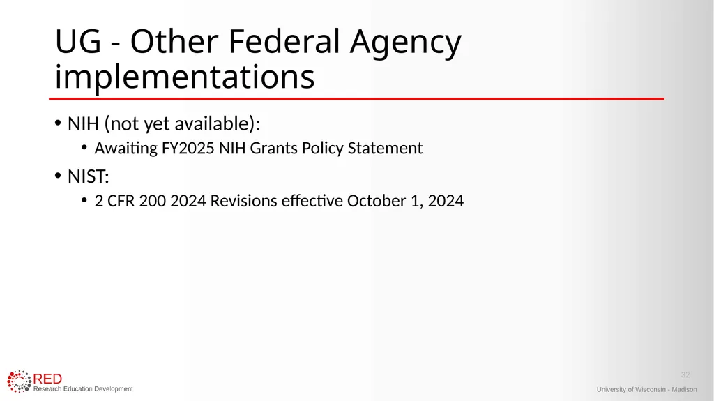 1 Research Administration Hot Topics Mark Sweet, - slide 32 of 34
