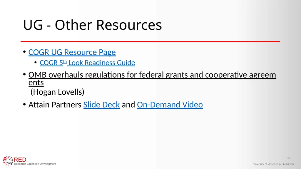 1 Research Administration Hot Topics Mark Sweet, - slide 34 of 34