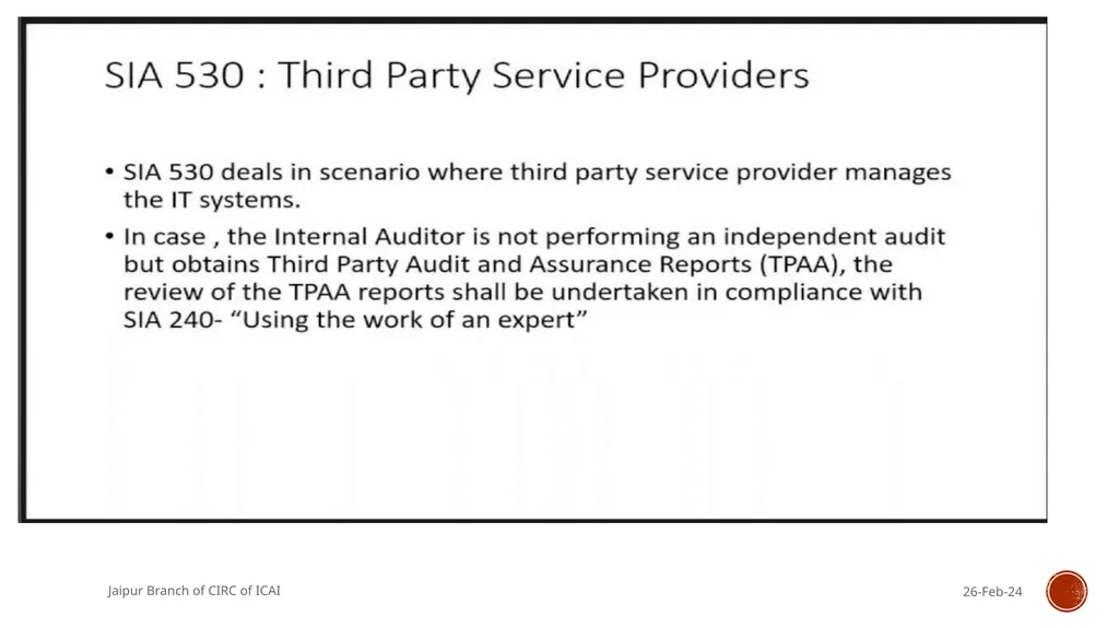 STANDARDS ON INTERNAL AUDIT - An Overview By CA R. - slide 42 of 43