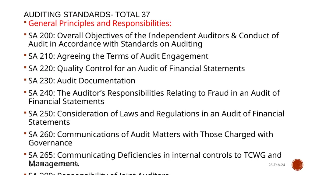 STANDARDS ON INTERNAL AUDIT - An Overview By CA R. - slide 5 of 43