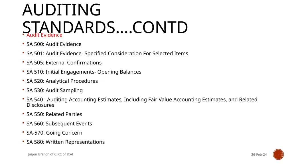 STANDARDS ON INTERNAL AUDIT - An Overview By CA R. - slide 7 of 43
