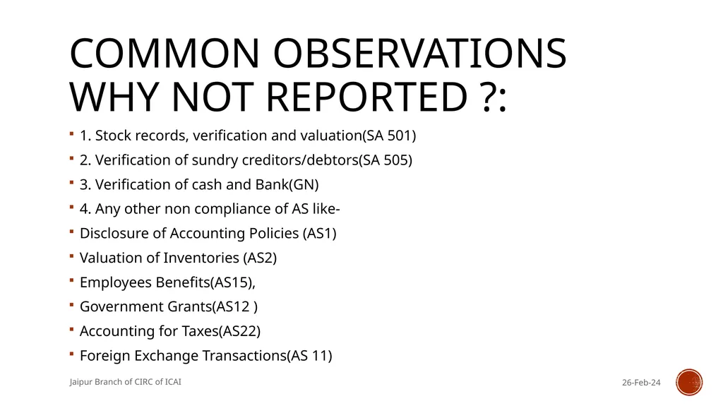 STANDARDS ON INTERNAL AUDIT - An Overview By CA R. - slide 11 of 43