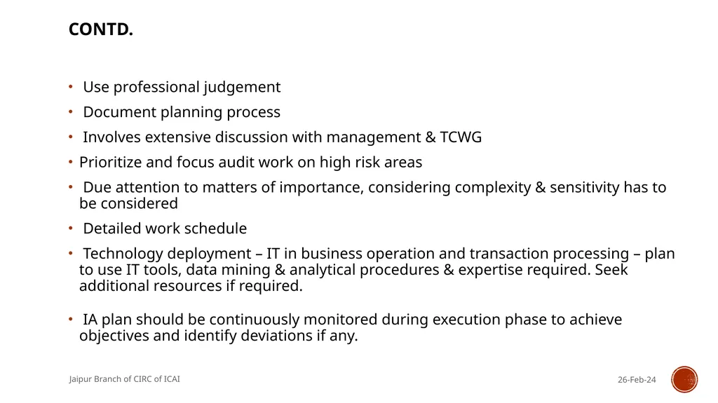 STANDARDS ON INTERNAL AUDIT - An Overview By CA R. - slide 29 of 43