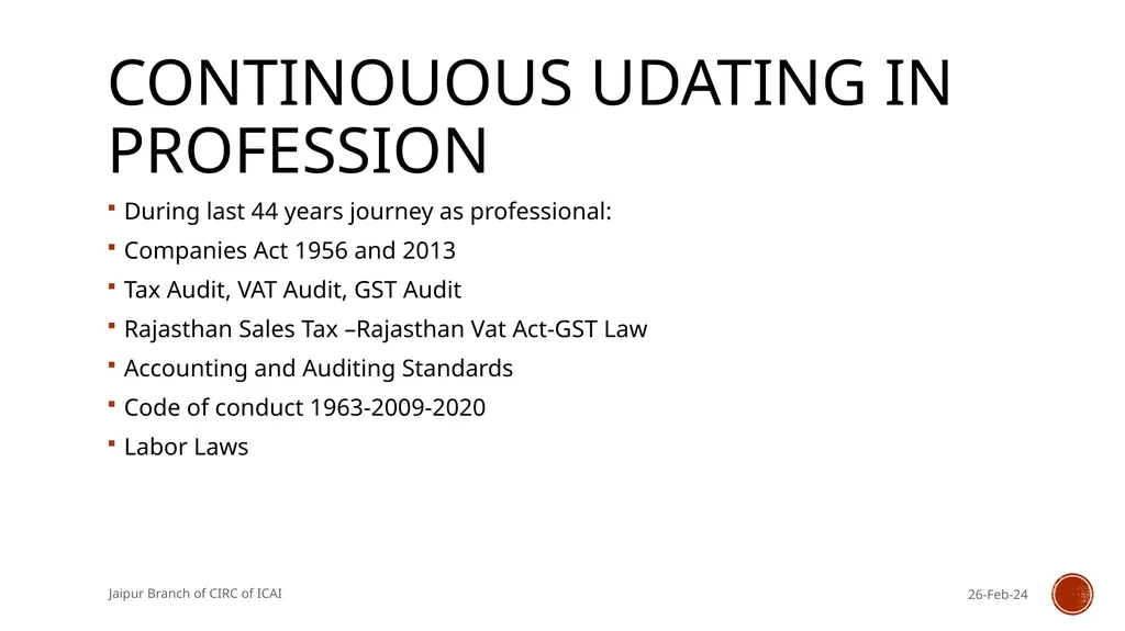 STANDARDS ON INTERNAL AUDIT - An Overview By CA R. - slide 2 of 43