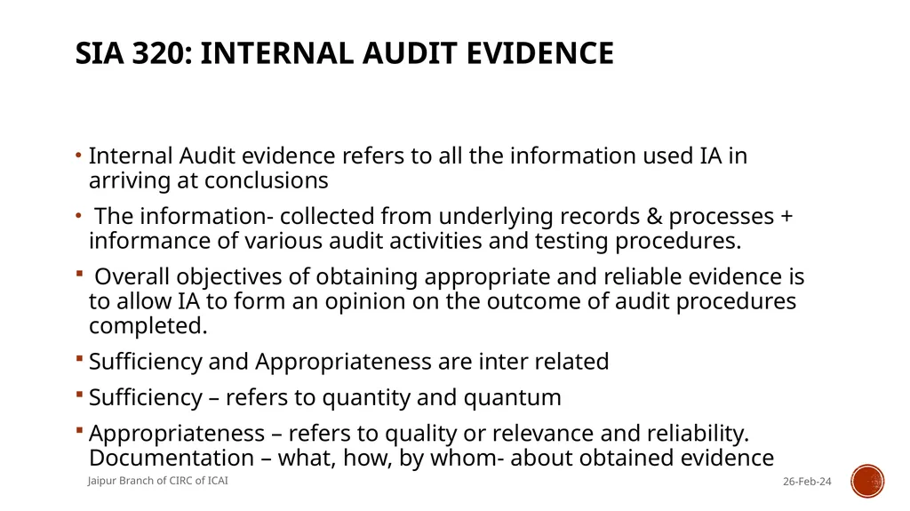 STANDARDS ON INTERNAL AUDIT - An Overview By CA R. - slide 35 of 43