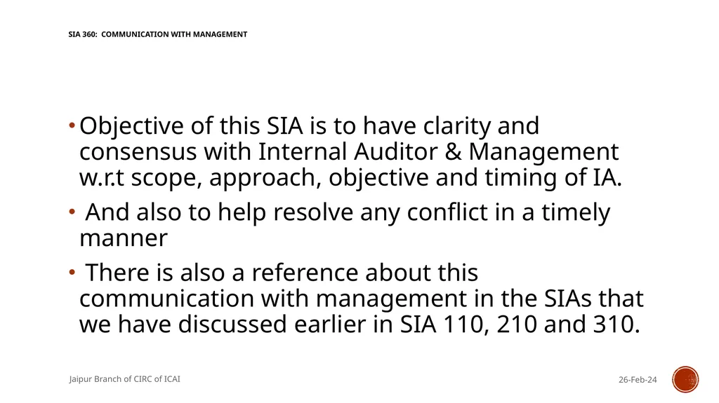 STANDARDS ON INTERNAL AUDIT - An Overview By CA R. - slide 38 of 43