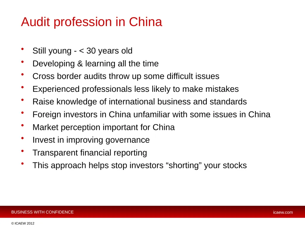 Michael Izza Chief Executive ICAEW Cross Border - slide 7 of 17
