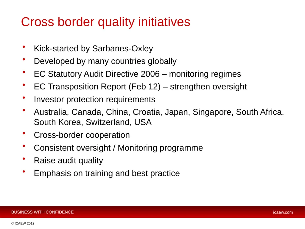 Michael Izza Chief Executive ICAEW Cross Border - slide 15 of 17