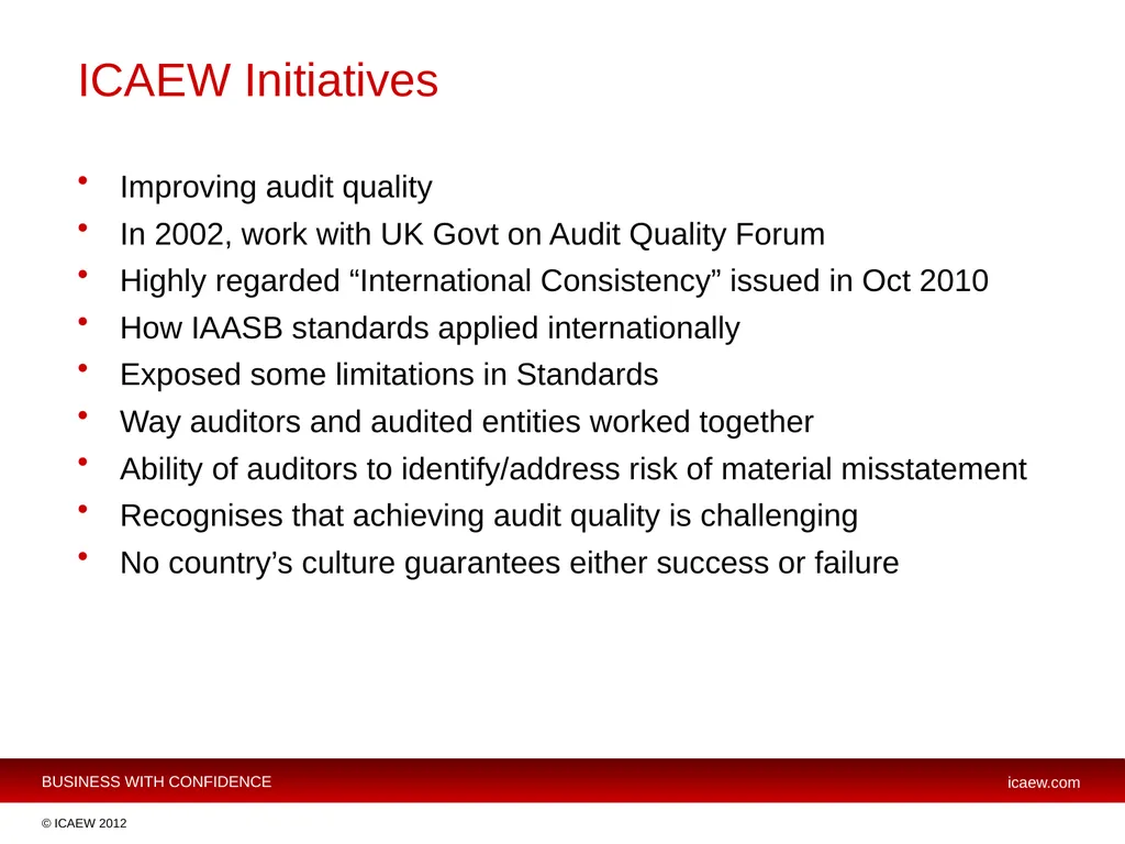 Michael Izza Chief Executive ICAEW Cross Border - slide 9 of 17