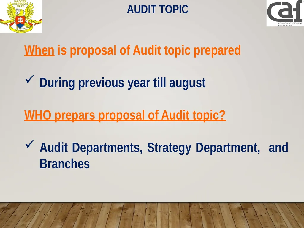 Planning process and quality assurance Lubica - slide 9 of 28