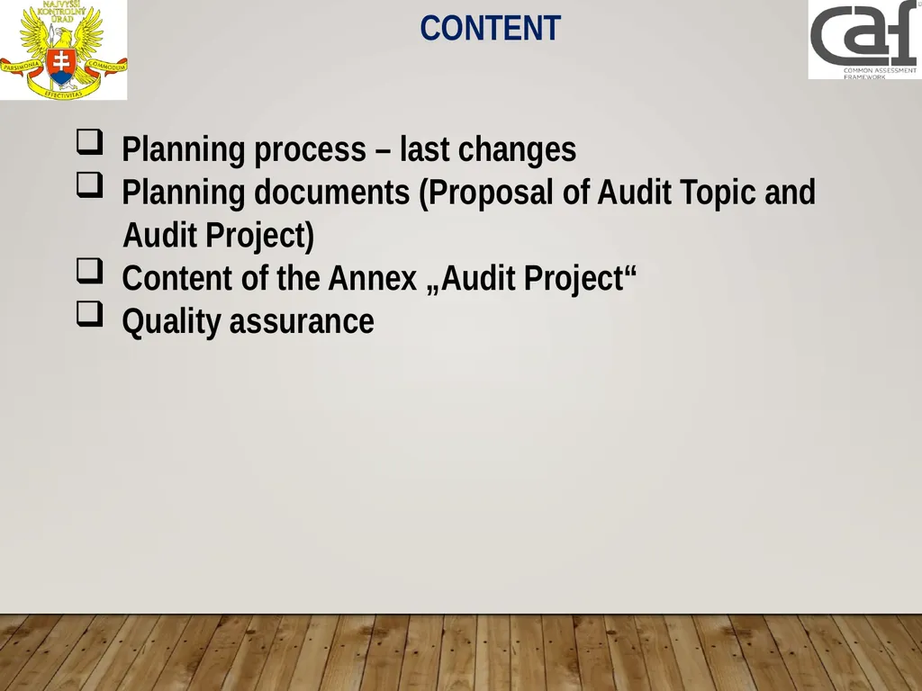 Planning process and quality assurance Lubica - slide 2 of 28