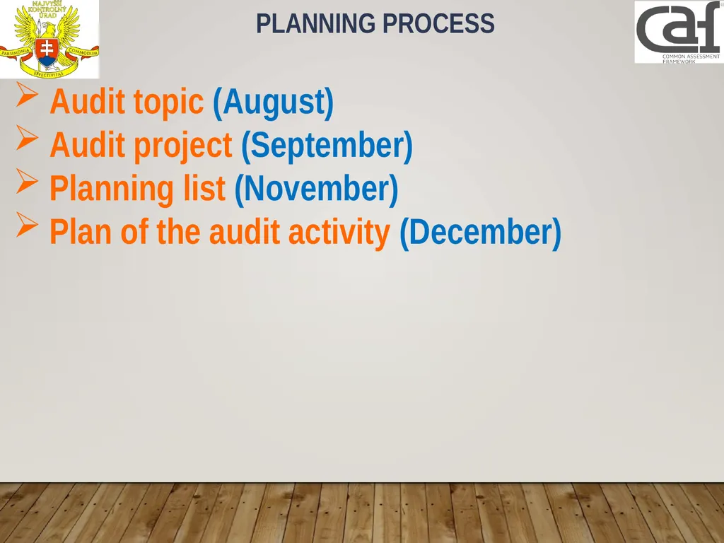 Planning process and quality assurance Lubica - slide 23 of 28