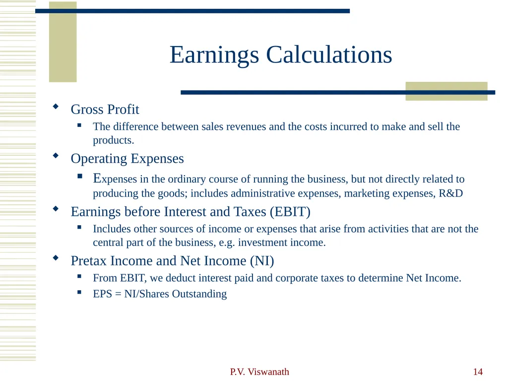 Introduction to Financial Statement Analysis P.V. - slide 14 of 58