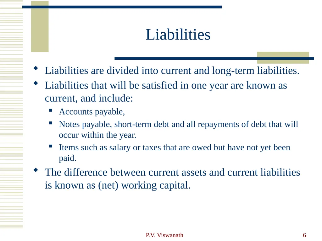 Introduction to Financial Statement Analysis P.V. - slide 6 of 58