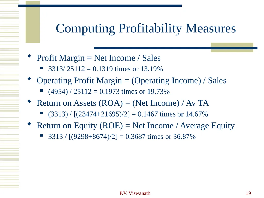 Introduction to Financial Statement Analysis P.V. - slide 19 of 58