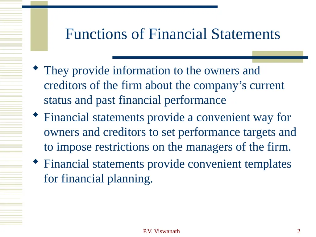 Introduction to Financial Statement Analysis P.V. - slide 2 of 58
