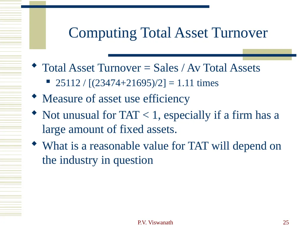 Introduction to Financial Statement Analysis P.V. - slide 25 of 58