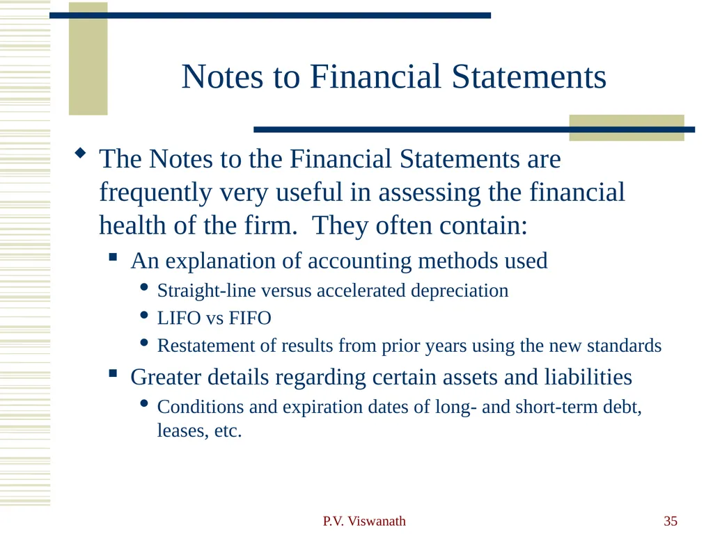 Introduction to Financial Statement Analysis P.V. - slide 35 of 58