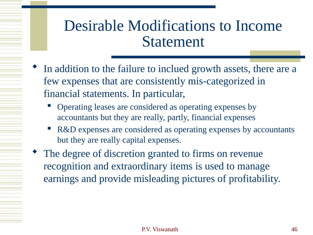 Introduction to Financial Statement Analysis P.V. - slide 46 of 58