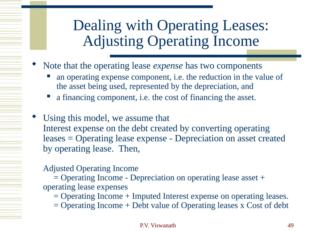Introduction to Financial Statement Analysis P.V. - slide 49 of 58
