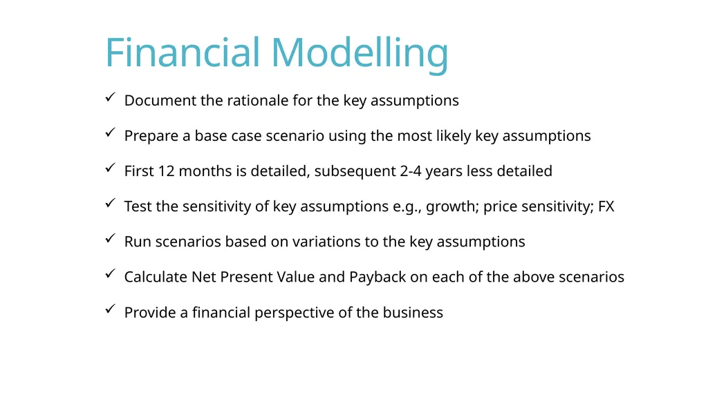Building Financial Models Vivian Quinn & Richard - slide 9 of 13