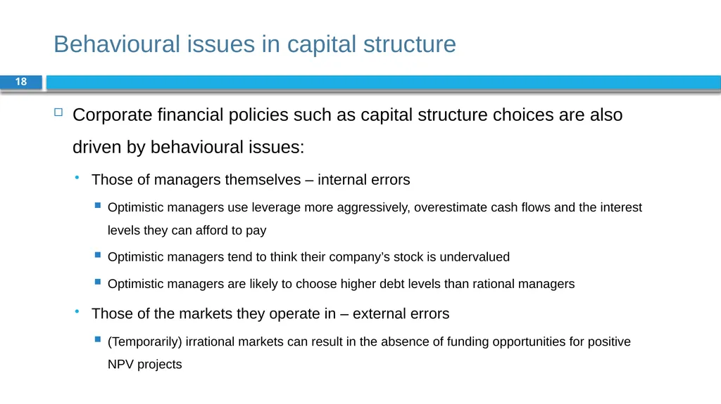 Corporate Finance for Long-Term Value Chapter 15: - slide 18 of 26