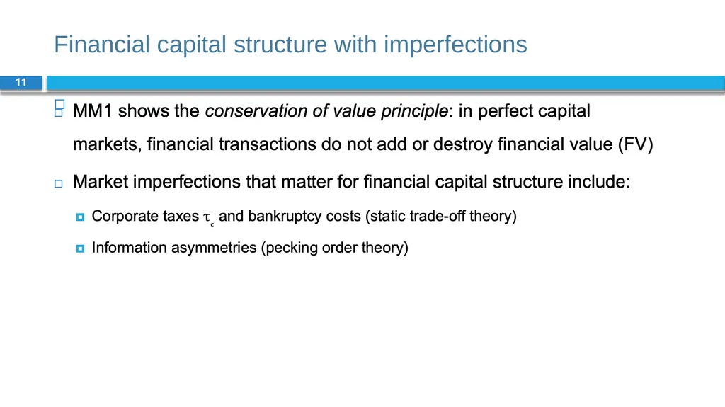 Corporate Finance for Long-Term Value Chapter 15: - slide 11 of 26