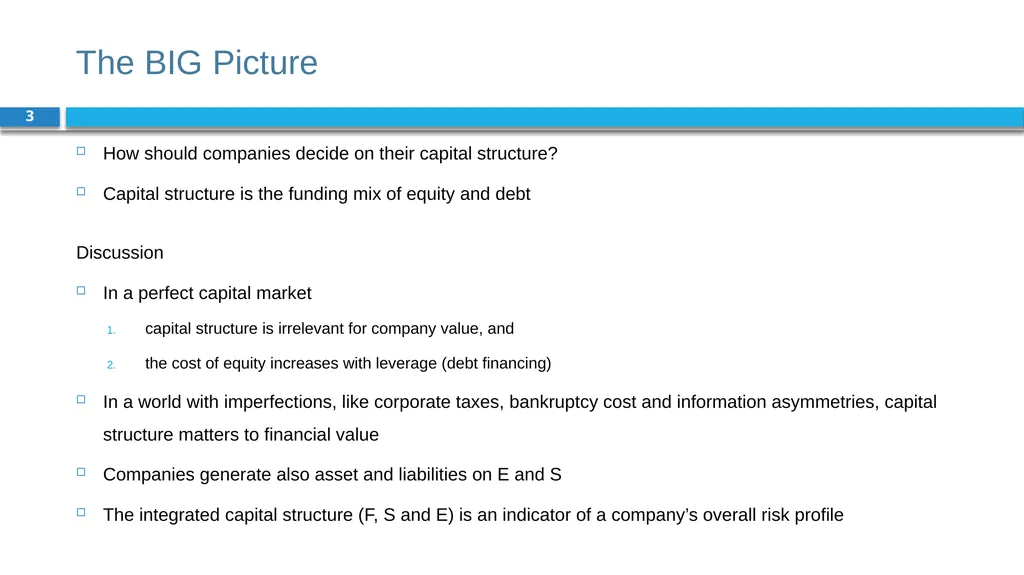 Corporate Finance for Long-Term Value Chapter 15: - slide 3 of 26