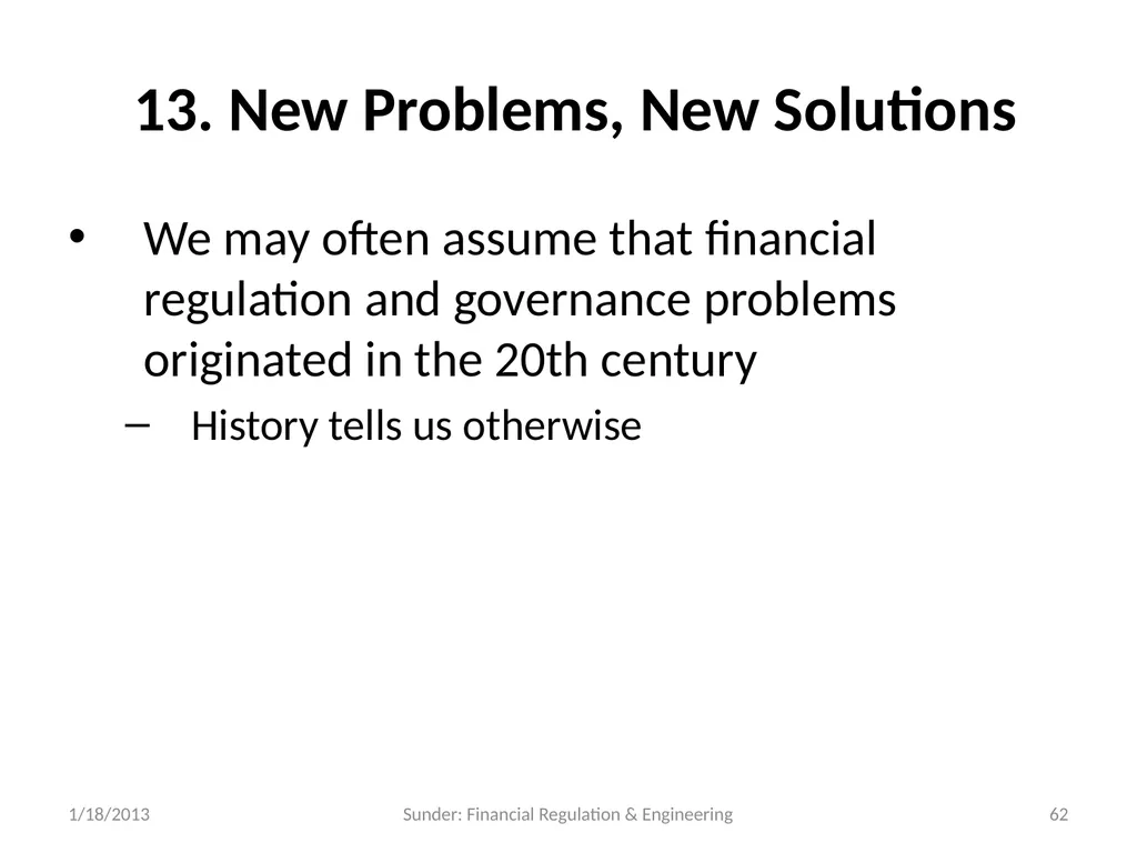 Financial Regulation in a World of Financial - slide 62 of 65