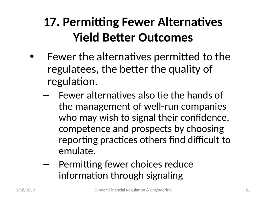 Financial Regulation in a World of Financial - slide 21 of 65
