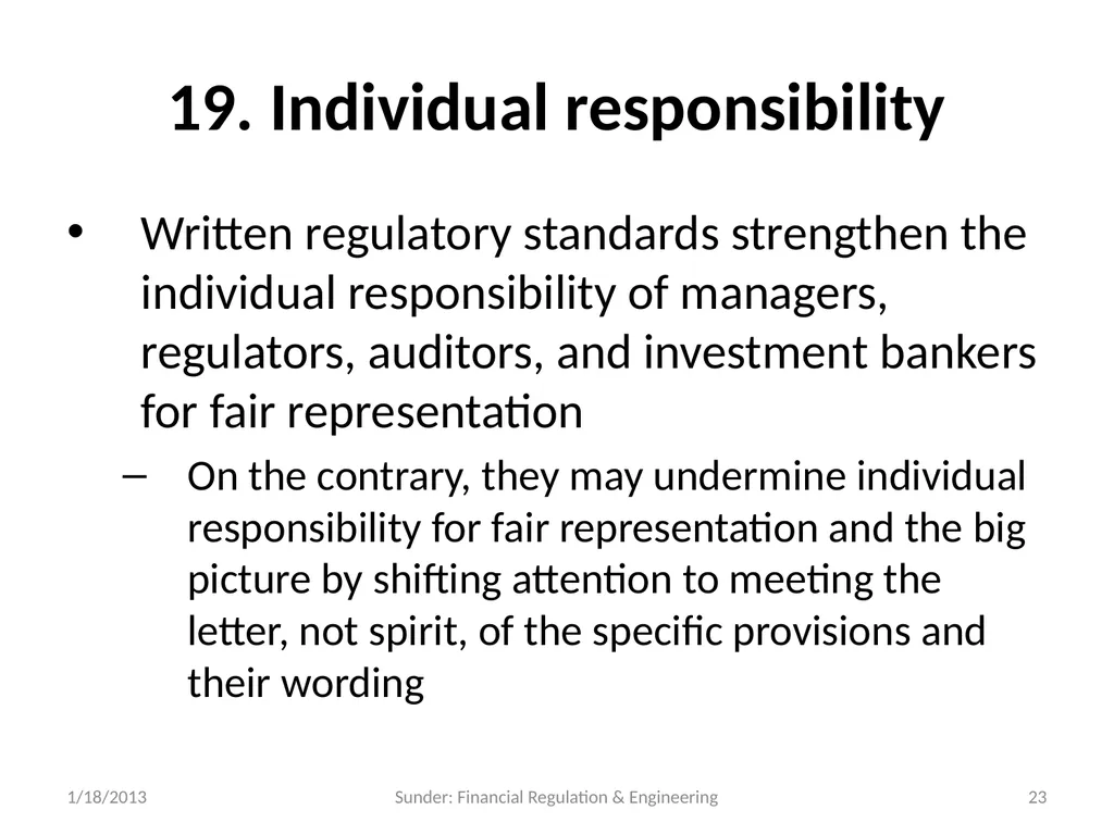 Financial Regulation in a World of Financial - slide 23 of 65