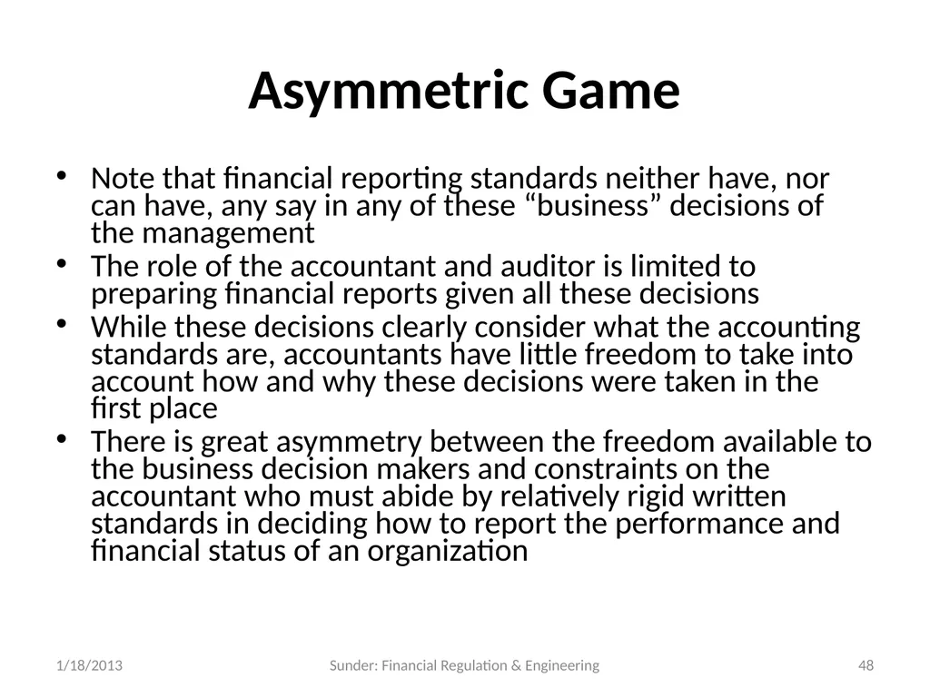 Financial Regulation in a World of Financial - slide 48 of 65