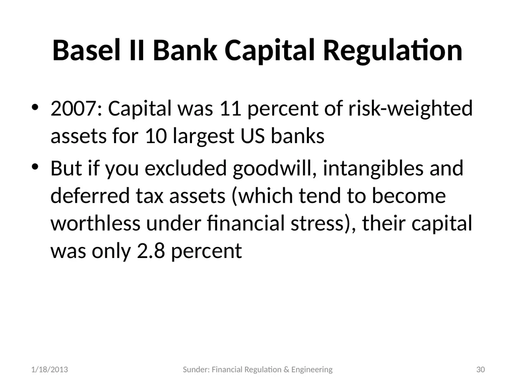 Financial Regulation in a World of Financial - slide 30 of 65