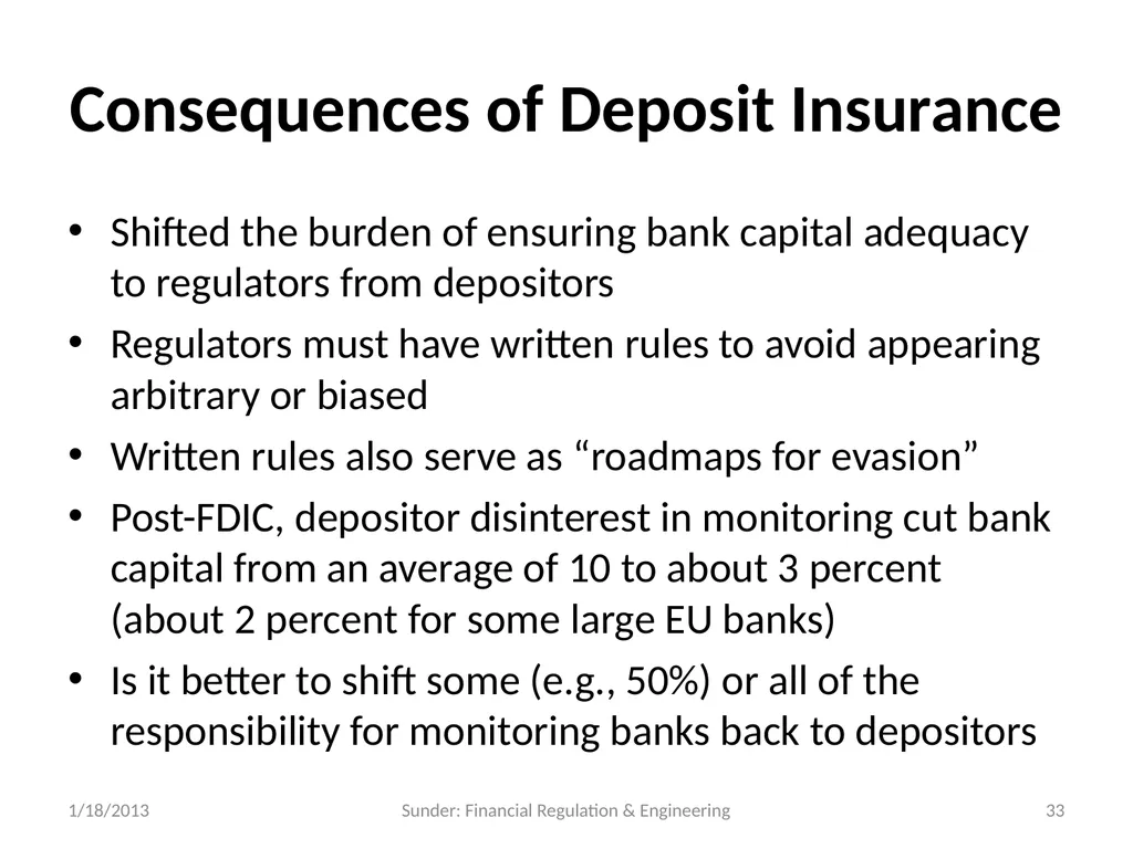 Financial Regulation in a World of Financial - slide 33 of 65