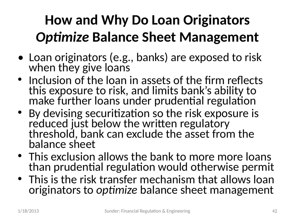 Financial Regulation in a World of Financial - slide 42 of 65