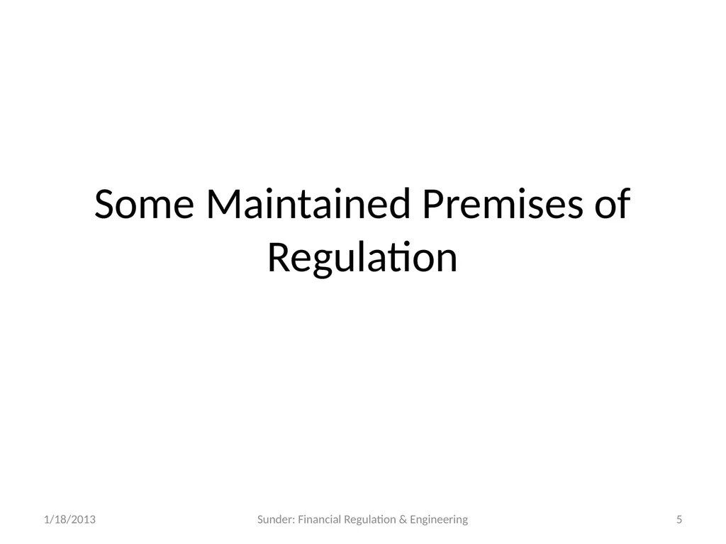 Financial Regulation in a World of Financial - slide 5 of 65